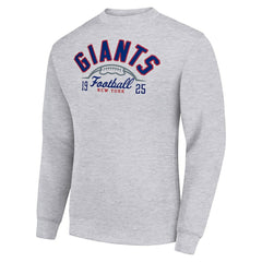 New York Giants Starter Half Ball Team Graphic Tri-Blend Fleece Pullover Sweatshirt | NFL US