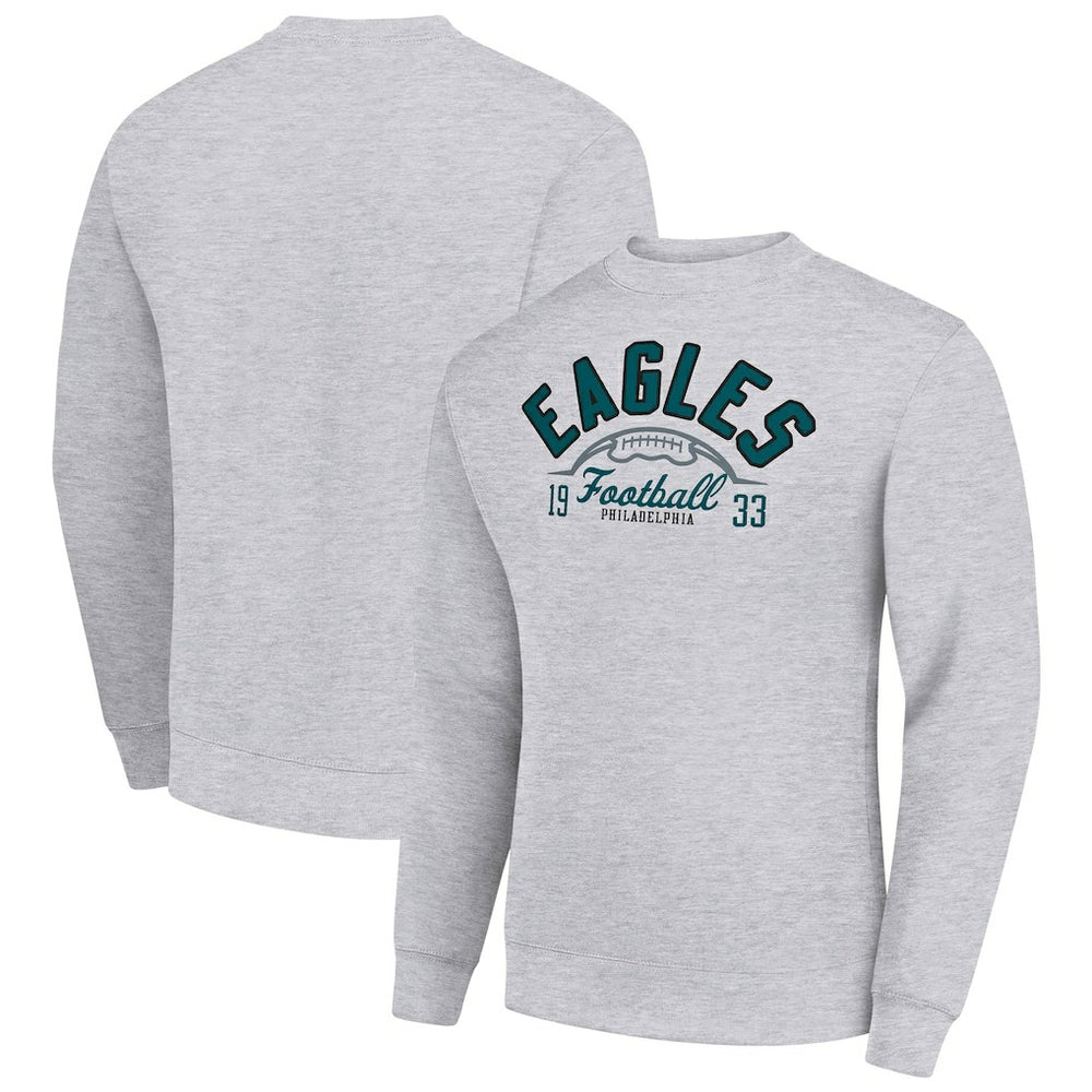 Philadelphia Eagles Starter Half Ball Team Graphic Tri-Blend Fleece Pullover Sweatshirt | NFL On sale