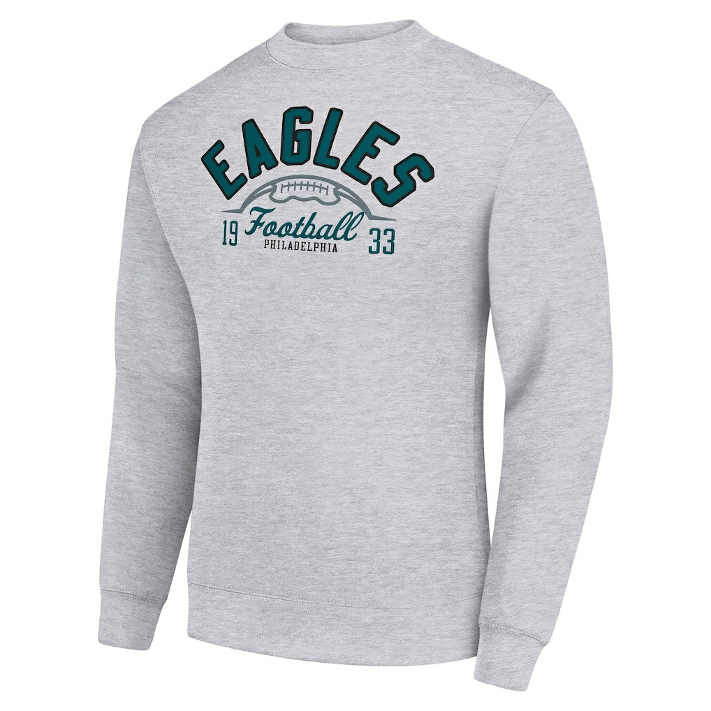 Philadelphia Eagles Starter Half Ball Team Graphic Tri-Blend Fleece Pullover Sweatshirt | NFL On sale
