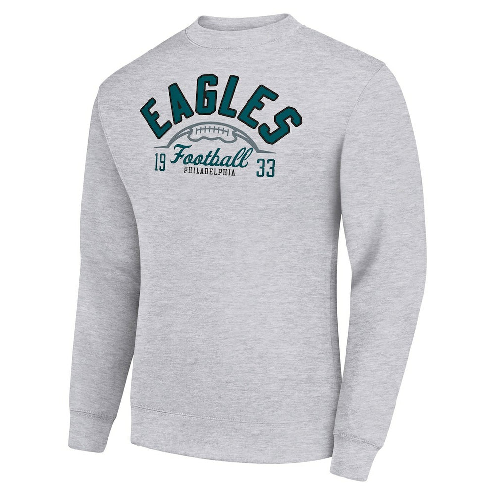 Philadelphia Eagles Starter Half Ball Team Graphic Tri-Blend Fleece Pullover Sweatshirt | NFL On sale