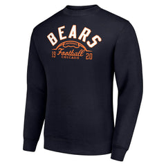 Chicago Bears Starter Half Ball Team Graphic Tri-Blend Fleece Pullover Sweatshirt | NFL Hot
