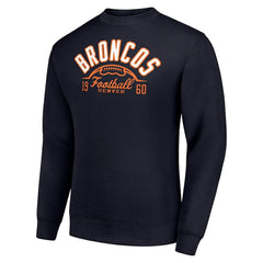 Denver Broncos Starter Half Ball Team Graphic Tri-Blend Fleece Pullover Sweatshirt | NFL Near me
