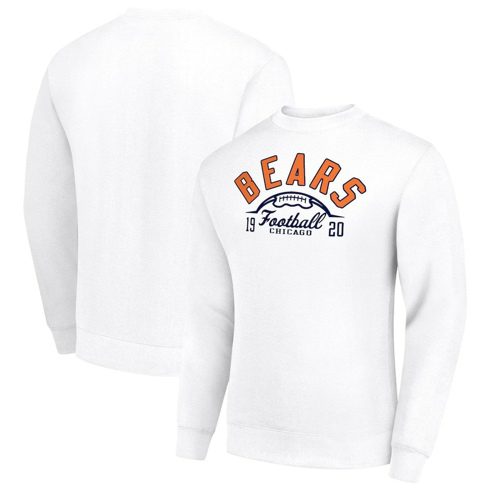 Chicago Bears Starter Half Ball Team Graphic Tri-Blend Fleece Pullover Sweatshirt | NFL Outlet