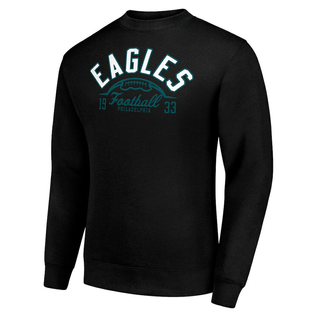 Philadelphia Eagles Starter Half Ball Team Graphic Tri-Blend Fleece Pullover Sweatshirt | NFL Online