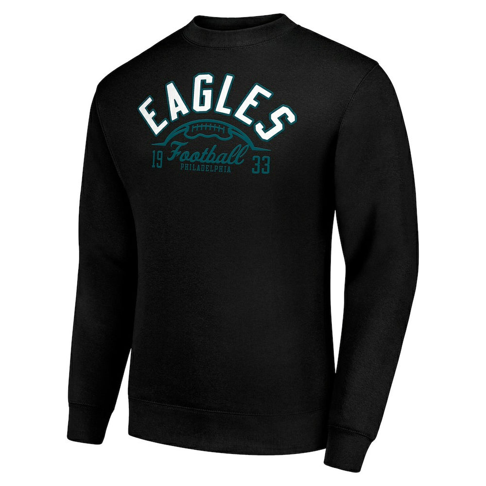 Philadelphia Eagles Starter Half Ball Team Graphic Tri-Blend Fleece Pullover Sweatshirt | NFL Online