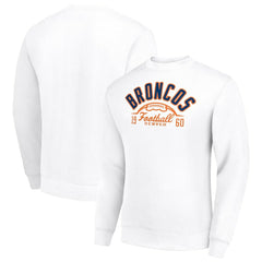 Denver Broncos Starter Half Ball Team Graphic Tri-Blend Fleece Pullover Sweatshirt | NFL US