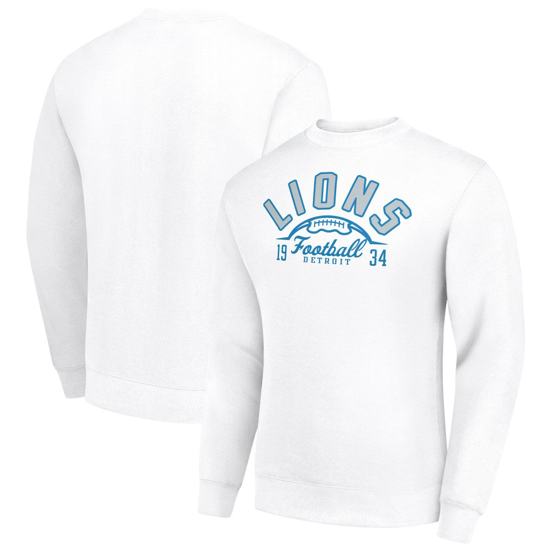 Detroit Lions Starter Half Ball Team Graphic Tri-Blend Fleece Pullover Sweatshirt | NFL Near me