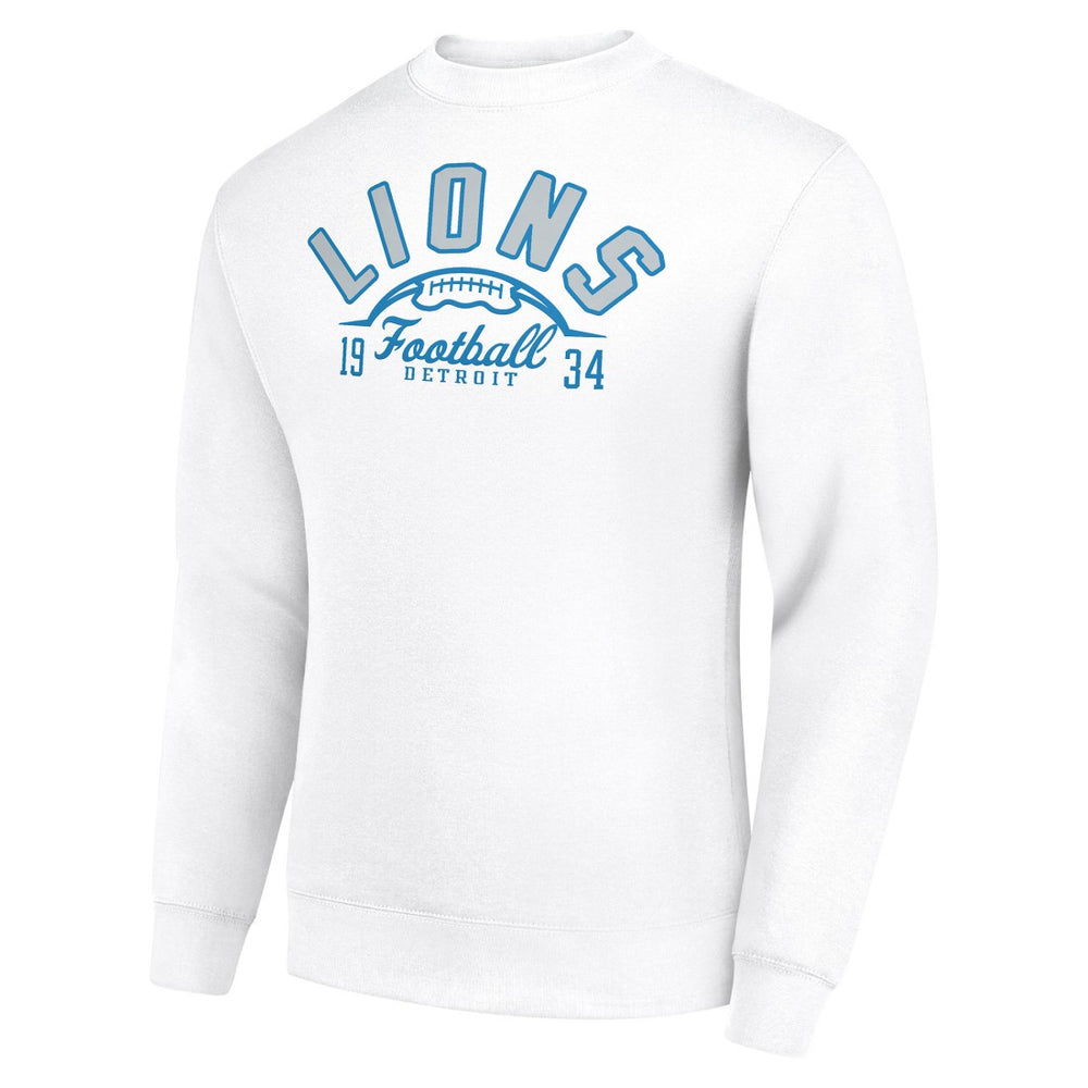 Detroit Lions Starter Half Ball Team Graphic Tri-Blend Fleece Pullover Sweatshirt | NFL Near me