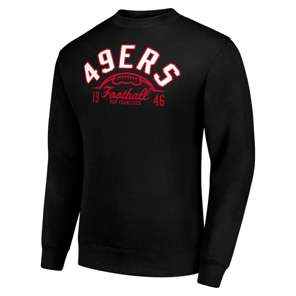 San Francisco 49ers Starter Half Ball Team Graphic Tri-Blend Fleece Pullover Sweatshirt | NFL US