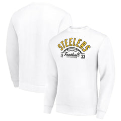 Pittsburgh Steelers Starter Half Ball Team Graphic Tri-Blend Fleece Pullover Sweatshirt | NFL Hot