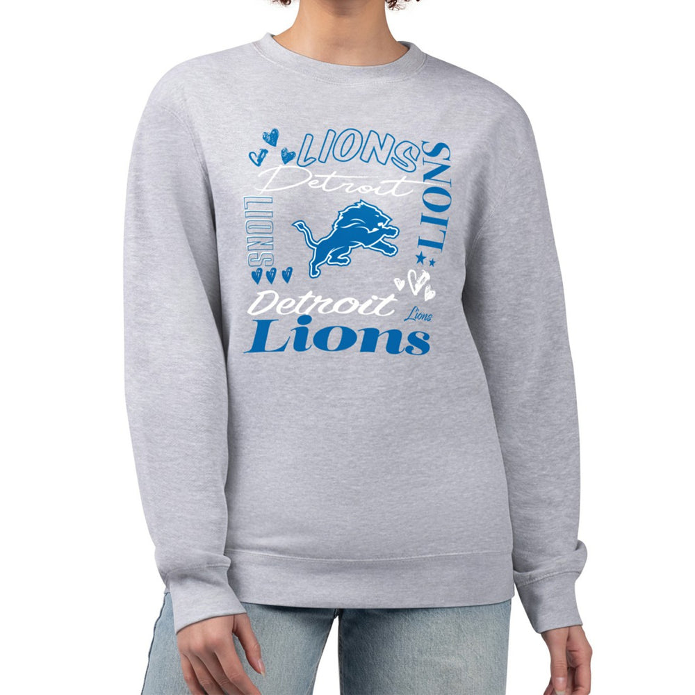 Detroit Lions G-III 4Her by Carl Banks Women's Collage Graphic Fleece Pullover Sweatshirt | NFL On sale