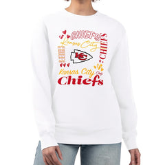 Kansas City Chiefs G-III 4Her by Carl Banks Women's Collage Graphic Fleece Pullover Sweatshirt | NFL On sale