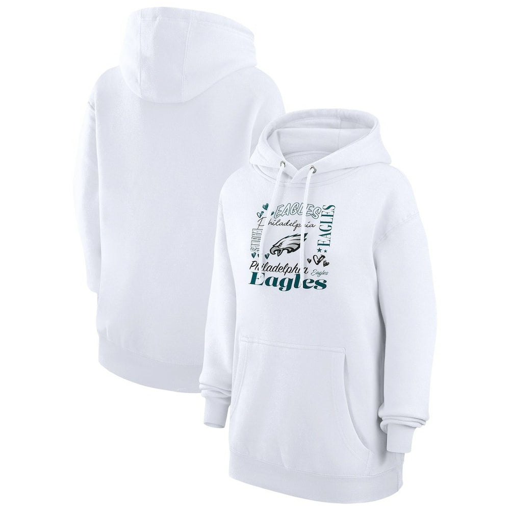 Philadelphia Eagles G-III 4Her by Carl Banks Women's Collage Graphic Fleece Pullover Hoodie | NFL New