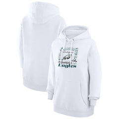 Philadelphia Eagles G-III 4Her by Carl Banks Women's Collage Graphic Fleece Pullover Hoodie | NFL New