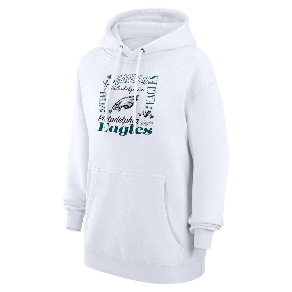Philadelphia Eagles G-III 4Her by Carl Banks Women's Collage Graphic Fleece Pullover Hoodie | NFL New