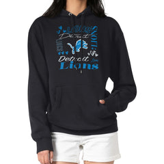 Detroit Lions G-III 4Her by Carl Banks Women's Collage Graphic Fleece Pullover Hoodie | NFL Online