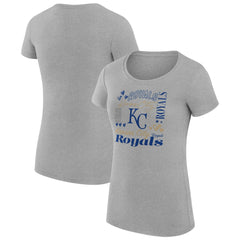 Kansas City Royals G-III 4Her by Carl Banks Women's Super-Slim Fit Lightweight Collage Team Graphic Crew Neck T-Shirt - MLB T-shirts