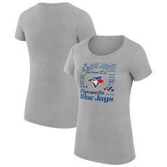 Toronto Blue Jays G-III 4Her by Carl Banks Women's Super-Slim Fit Lightweight Collage Team Graphic Crew Neck T-Shirt - MLB T-shirts