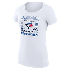 Toronto Blue Jays G-III 4Her by Carl Banks Women's Super-Slim Fit Lightweight Collage Team Graphic Crew Neck T-Shirt - MLB T-shirts