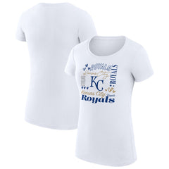 Kansas City Royals G-III 4Her by Carl Banks Women's Super-Slim Fit Lightweight Collage Team Graphic Crew Neck T-Shirt - MLB T-shirts