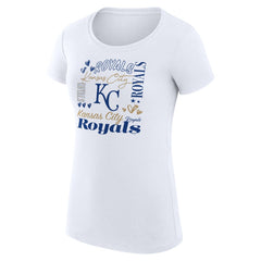 Kansas City Royals G-III 4Her by Carl Banks Women's Super-Slim Fit Lightweight Collage Team Graphic Crew Neck T-Shirt - MLB T-shirts