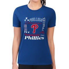 Philadelphia Phillies G-III 4Her by Carl Banks Women's Super-Slim Fit Lightweight Collage Team Graphic Crew Neck T-Shirt - MLB T-shirts