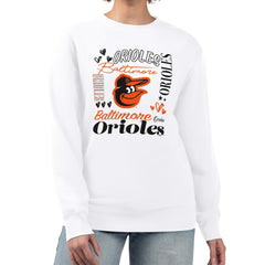 Baltimore Orioles G-III 4Her by Carl Banks Women's Collage Team Graphic Fleece Pullover Hoodie - MLB Hoodies