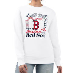 Boston Red Sox G-III 4Her by Carl Banks Women's Collage Team Graphic Fleece Pullover Hoodie - MLB Hoodies