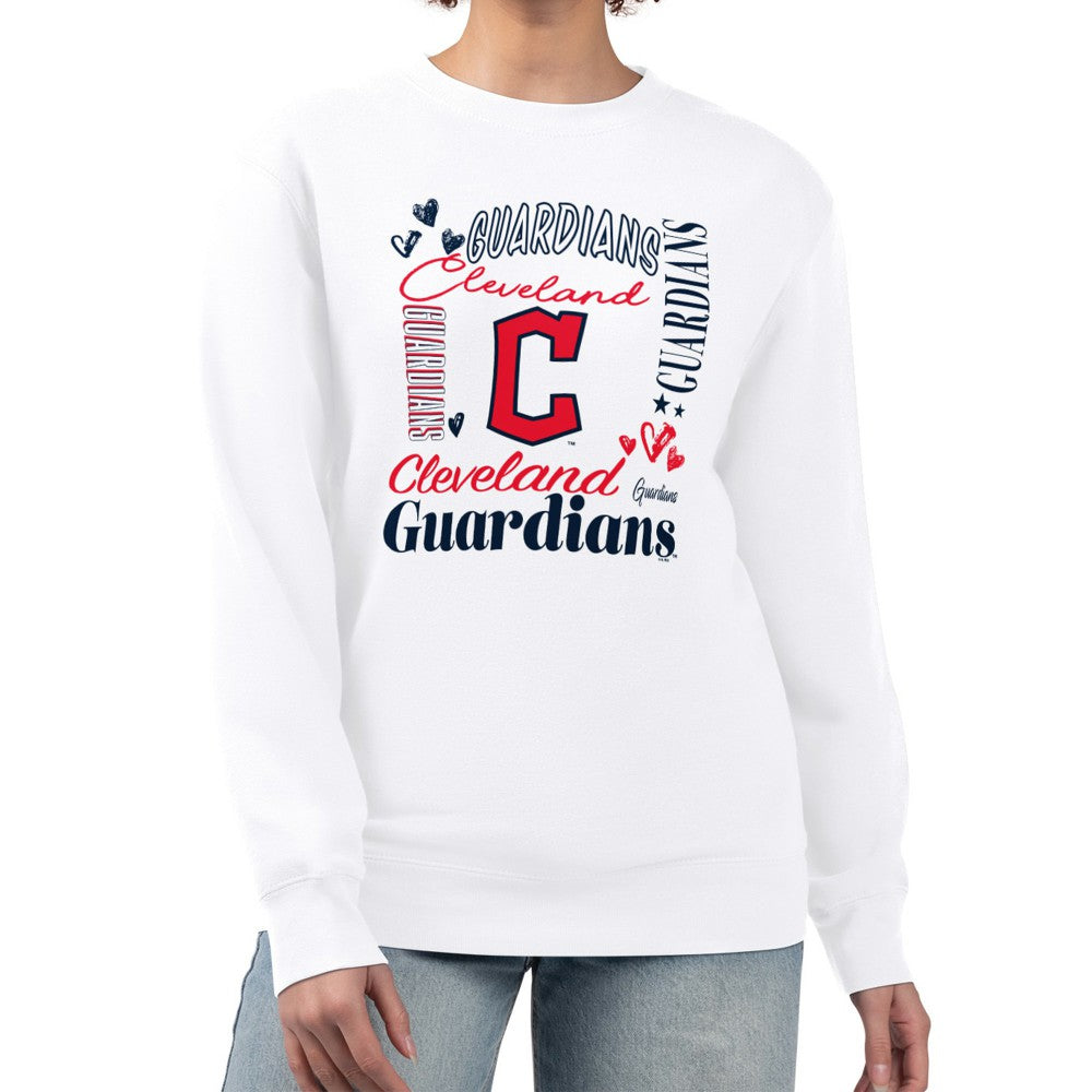 Cleveland Guardians G-III 4Her by Carl Banks Women's Collage Team Graphic Fleece Pullover Hoodie - MLB Hoodies