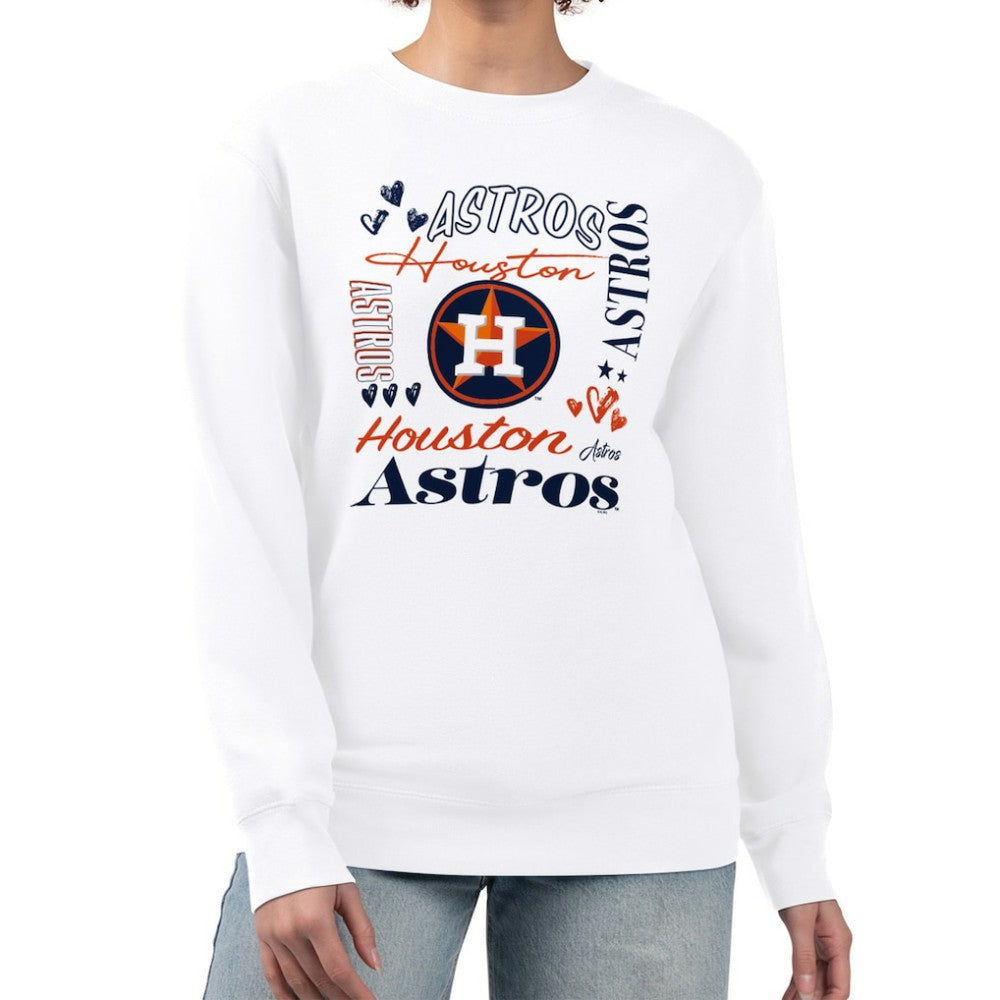 Houston Astros G-III 4Her by Carl Banks Women's Collage Team Graphic Fleece Pullover Hoodie - MLB Hoodies
