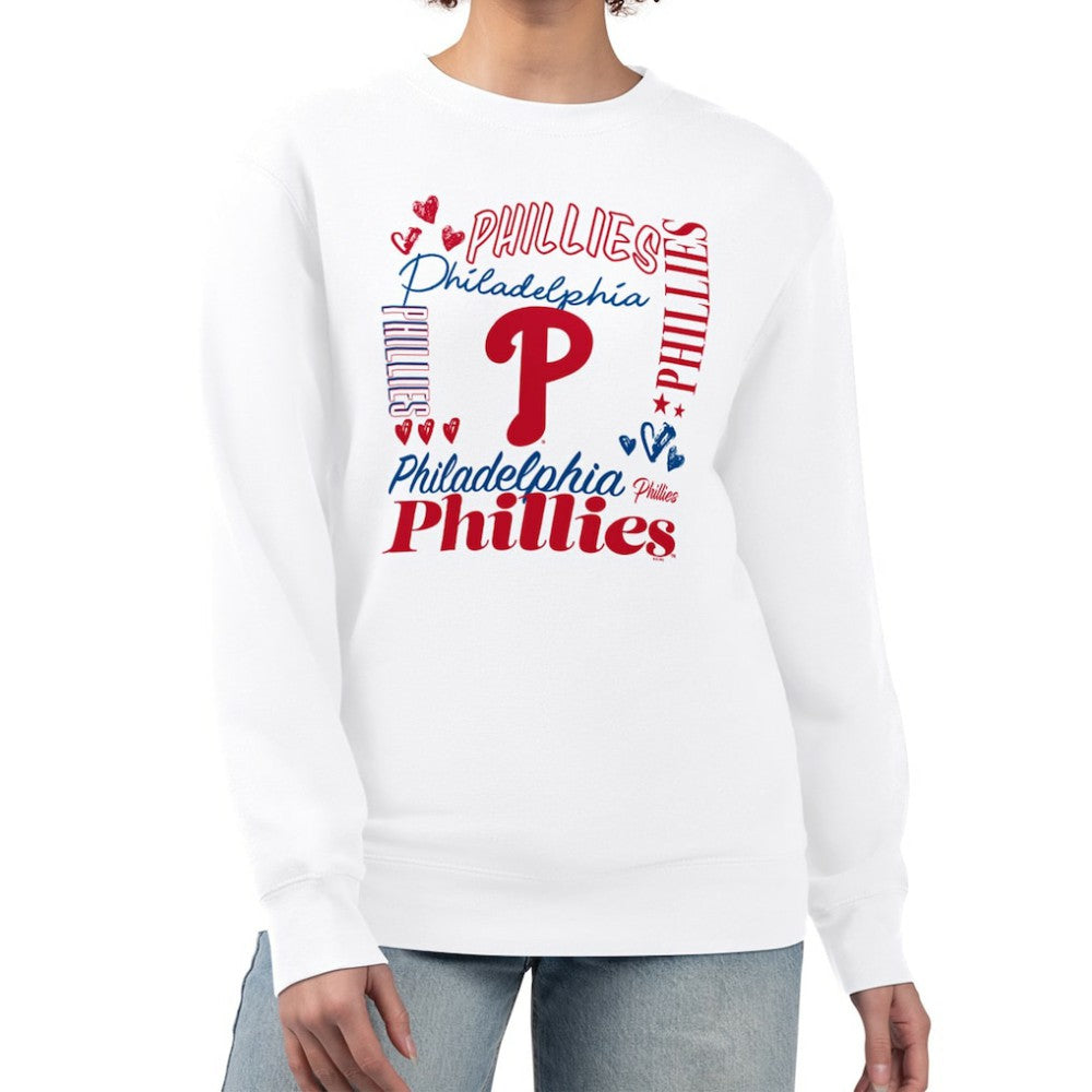 Philadelphia Phillies G-III 4Her by Carl Banks Women's Collage Team Graphic Fleece Pullover Hoodie - MLB Hoodies