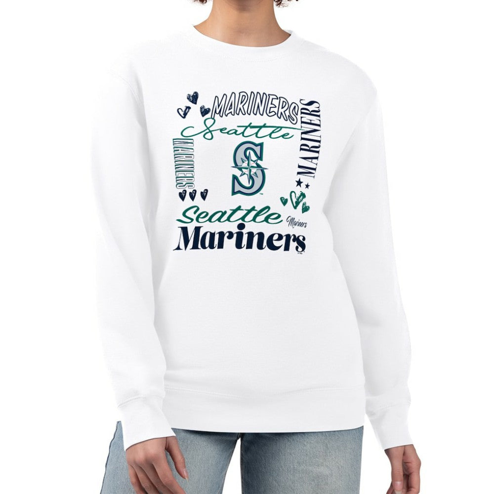 Seattle Mariners G-III 4Her by Carl Banks Women's Collage Team Graphic Fleece Pullover Hoodie - MLB Hoodies