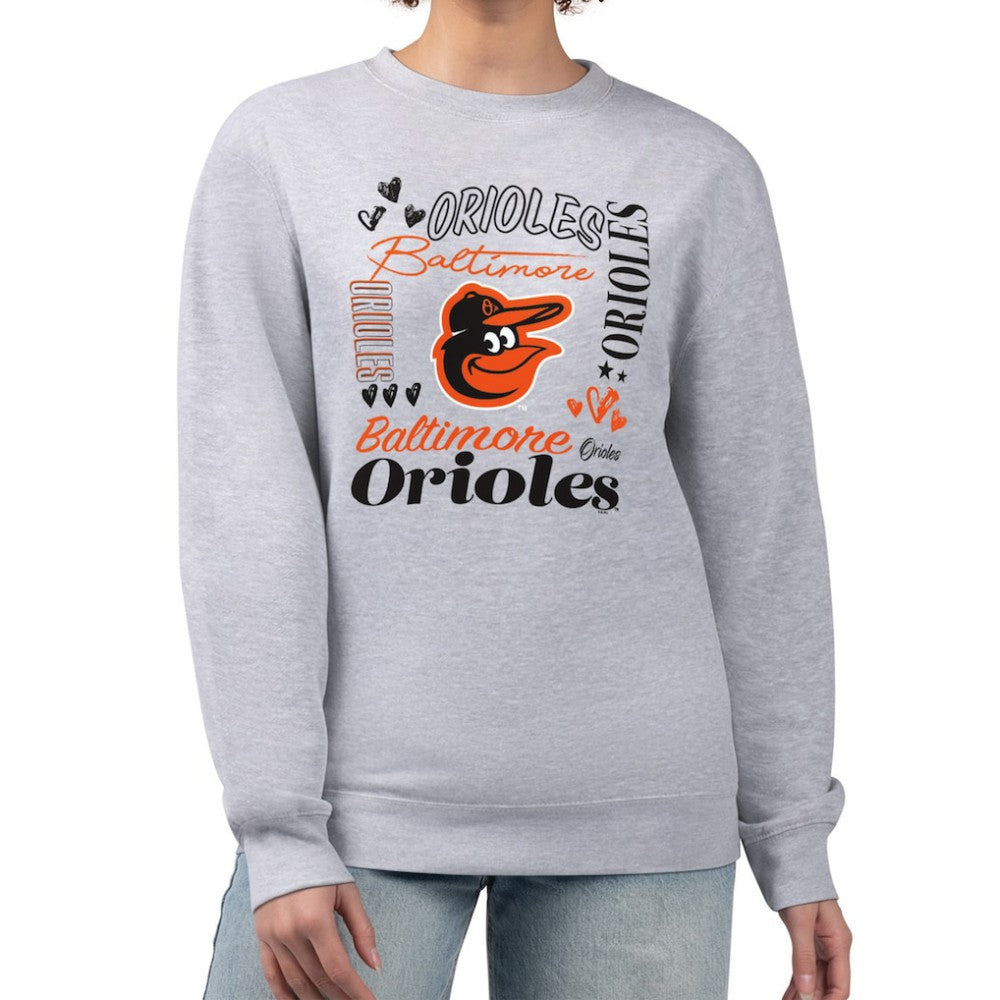 Baltimore Orioles G-III 4Her by Carl Banks Women's Collage Team Graphic Fleece Pullover Hoodie - MLB Hoodies