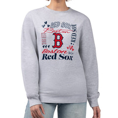Boston Red Sox G-III 4Her by Carl Banks Women's Collage Team Graphic Fleece Pullover Hoodie - MLB Hoodies