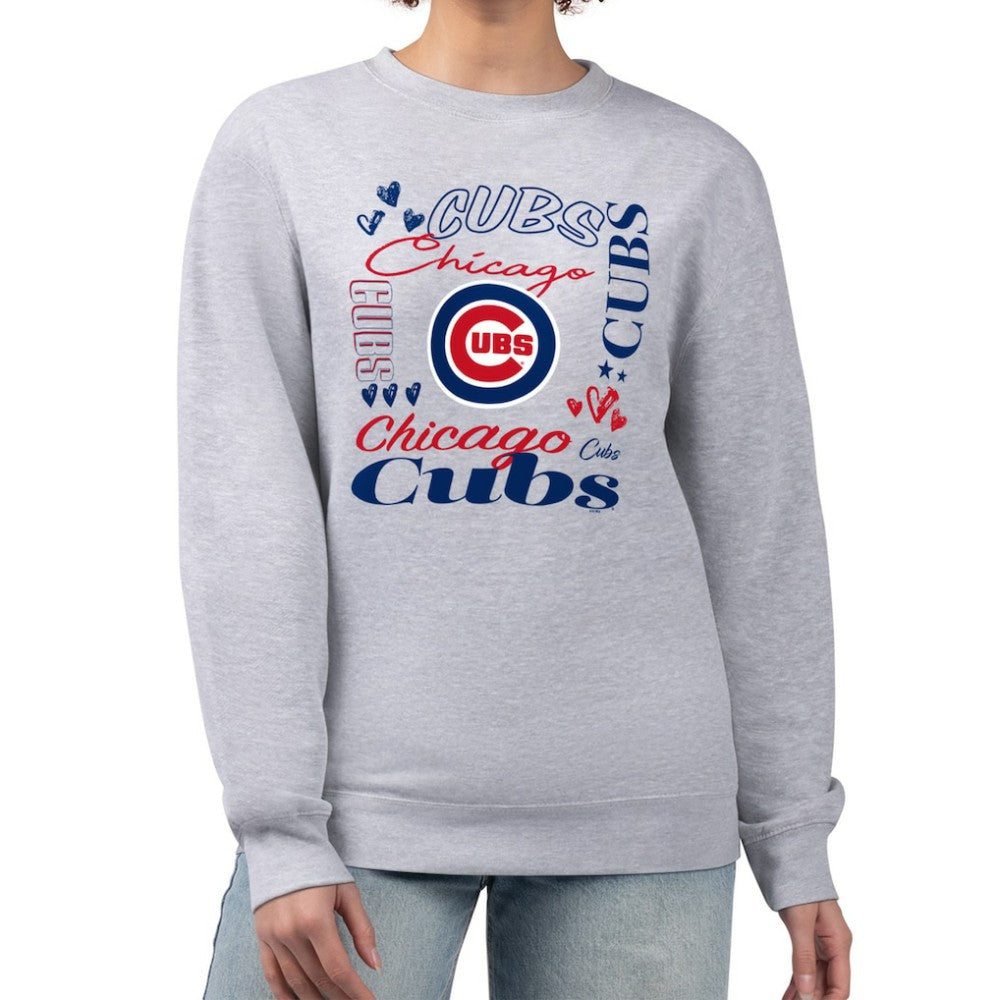 Chicago Cubs G-III 4Her by Carl Banks Women's Collage Team Graphic Fleece Pullover Hoodie - MLB Hoodies