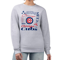 Chicago Cubs G-III 4Her by Carl Banks Women's Collage Team Graphic Fleece Pullover Hoodie - MLB Hoodies