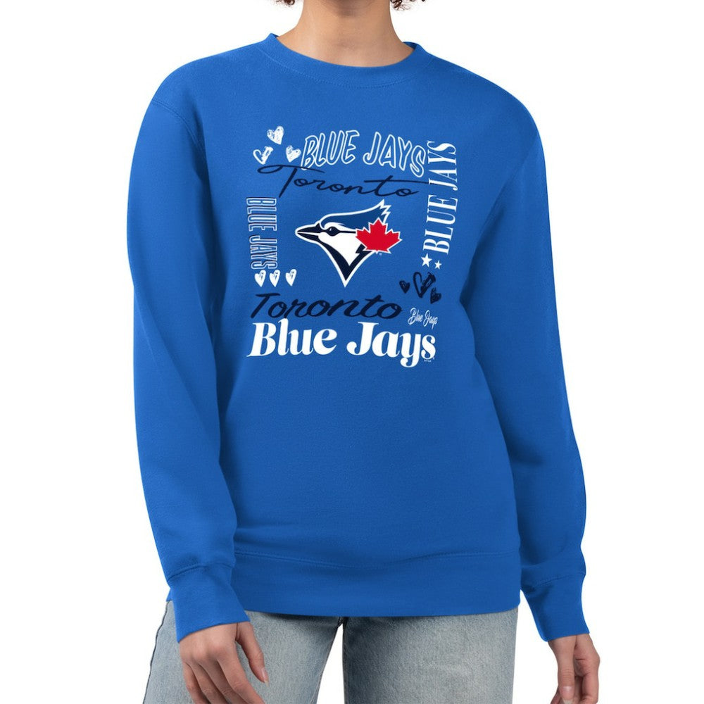 Toronto Blue Jays G-III 4Her by Carl Banks Women's Collage Team Graphic Fleece Pullover Hoodie - MLB Hoodies