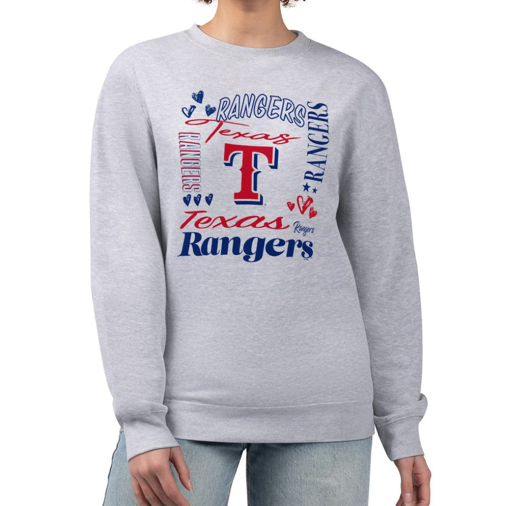 Texas Rangers G-III 4Her by Carl Banks Women's Collage Team Graphic Fleece Pullover Hoodie - MLB Hoodies