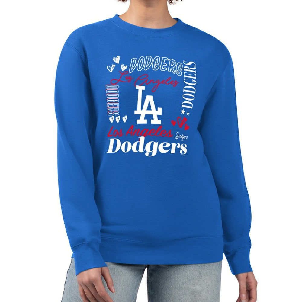 Los Angeles Dodgers G-III 4Her by Carl Banks Women's Collage Team Graphic Fleece Pullover Hoodie - MLB Hoodies