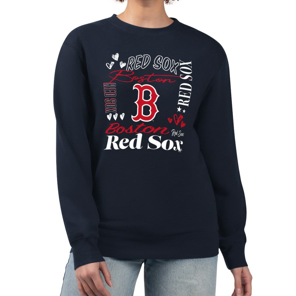Boston Red Sox G-III 4Her by Carl Banks Women's Collage Team Graphic Fleece Pullover Hoodie - MLB Hoodies