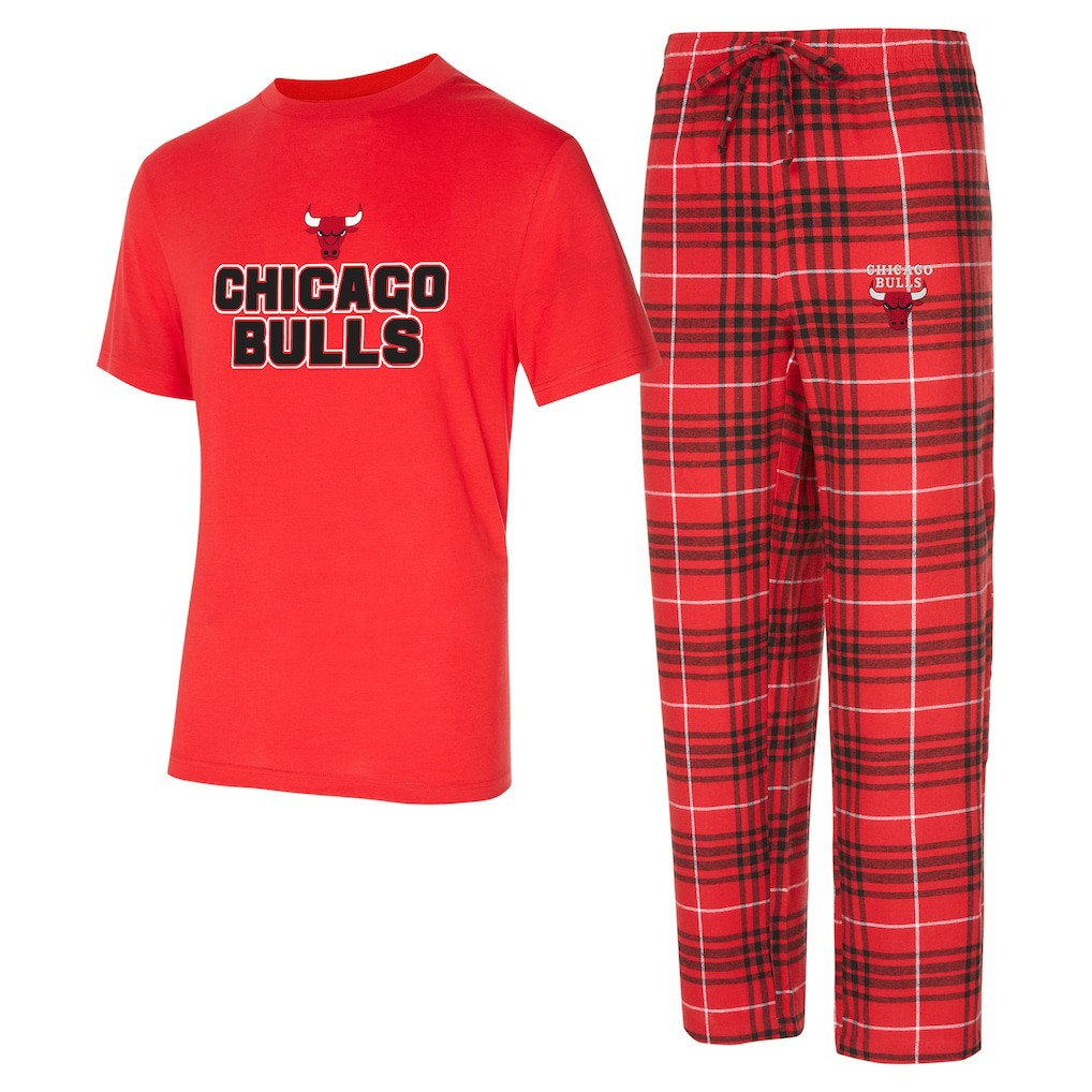 Red/Black Chicago Bulls Concepts Sport Vector Top & Flannel Pants Sleep Set | NBA