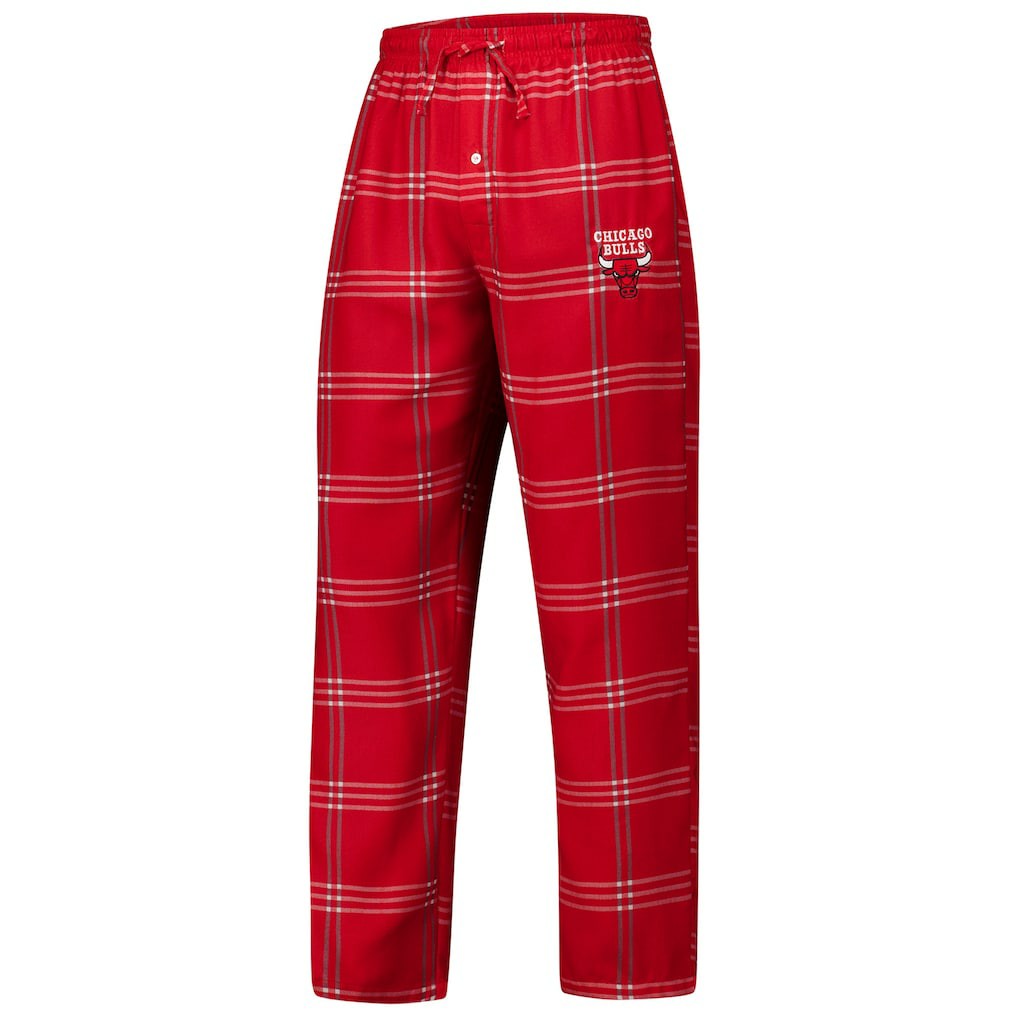 Red Chicago Bulls Concepts Sport Petition Long Sleeve Top and Plaid Pant Set | NBA