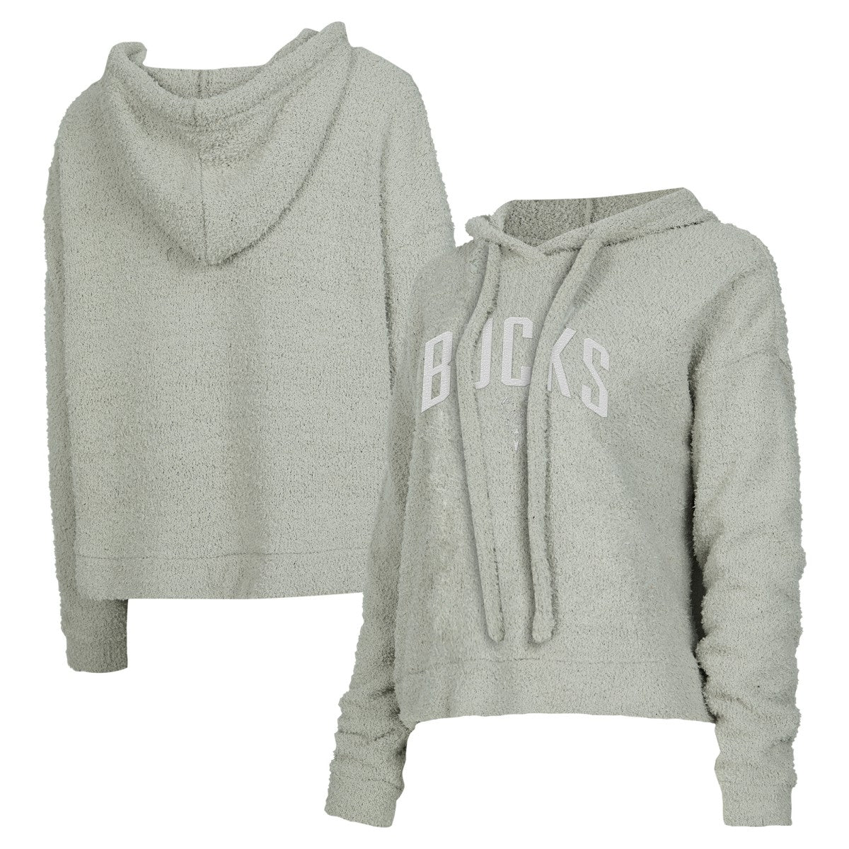 Gray Milwaukee Bucks Concepts Sport Women's Ventura Comfy Pullover Hoodie | NBA