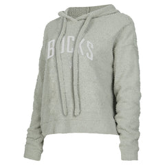 Gray Milwaukee Bucks Concepts Sport Women's Ventura Comfy Pullover Hoodie | NBA