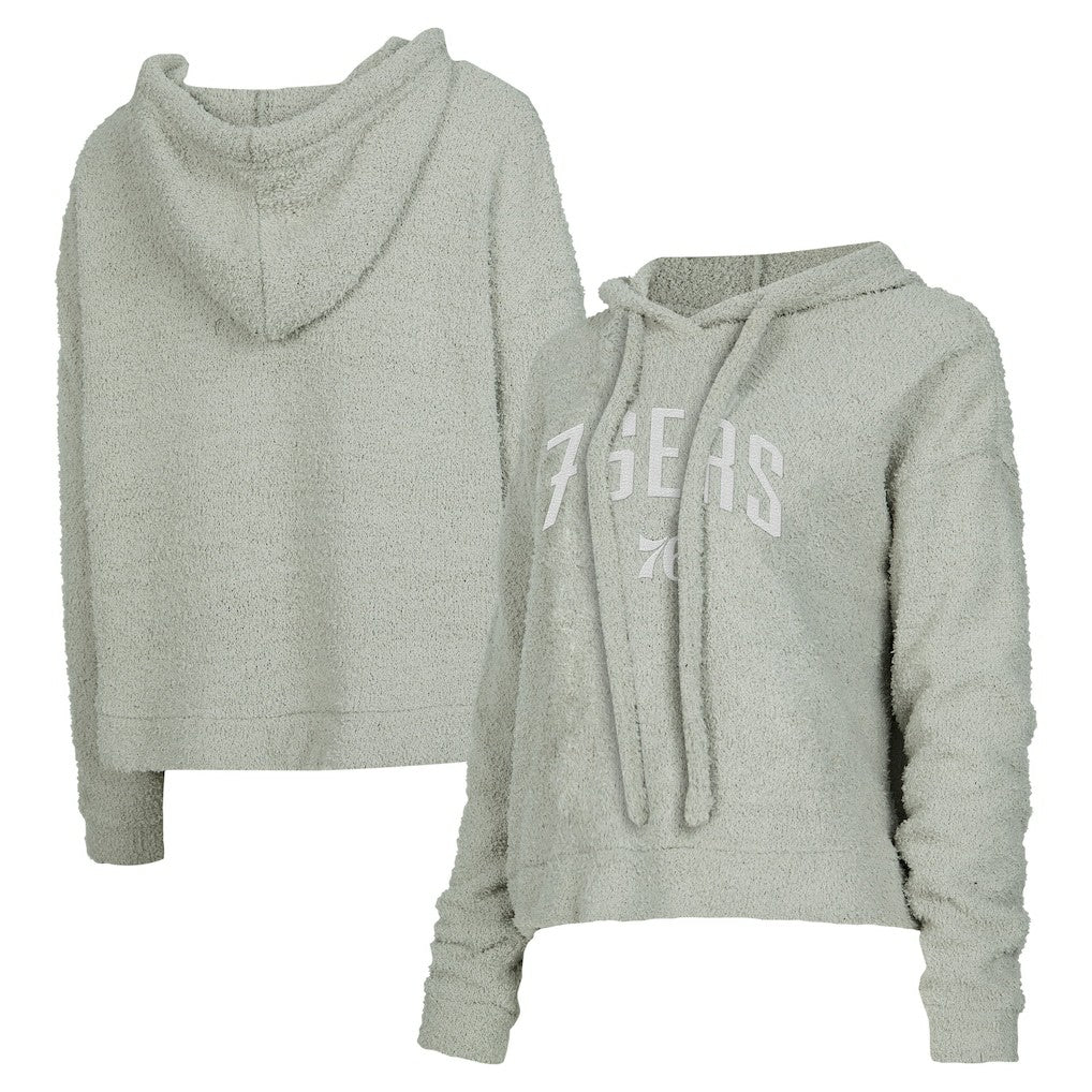 Gray Philadelphia 76ers Concepts Sport Women's Ventura Comfy Pullover Hoodie | NBA