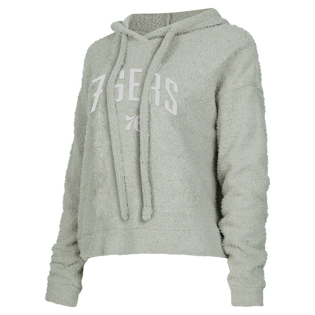 Gray Philadelphia 76ers Concepts Sport Women's Ventura Comfy Pullover Hoodie | NBA