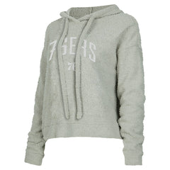 Gray Philadelphia 76ers Concepts Sport Women's Ventura Comfy Pullover Hoodie | NBA