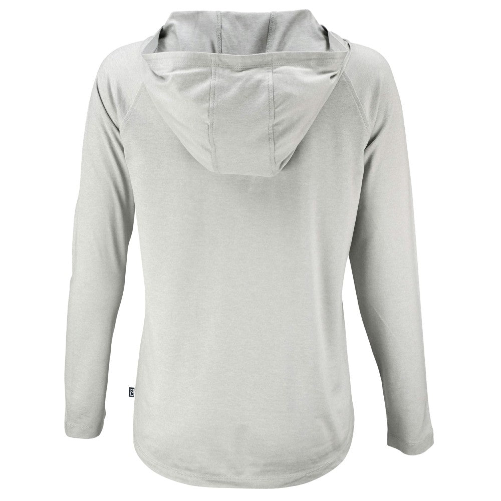 Cincinnati Reds Cutter & Buck Women's Cooperstown Collection Coastline Epic Comfort Eco Recycled Hoodie Raglan Long Sleeve T-Shirt - MLB Hoodies