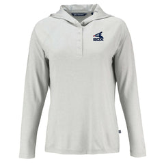 Chicago White Sox Cutter & Buck Women's Cooperstown Collection Coastline Epic Comfort Eco Recycled Hoodie Raglan Long Sleeve T-Shirt - MLB Hoodies
