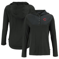 Cincinnati Reds Cutter & Buck Women's  Coastline Epic Comfort Eco Recycled Hoodie Raglan Long Sleeve T-Shirt - MLB Hoodies